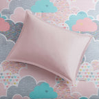 Parure de lit 5 pièces en coton imprimé rose « Intelligent Design Kids Bliss »