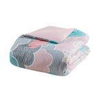 Parure de lit 5 pièces en coton imprimé rose « Intelligent Design Kids Bliss »