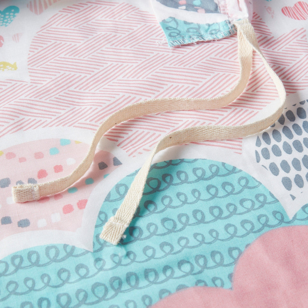 Parure de lit 5 pièces en coton imprimé rose « Intelligent Design Kids Bliss »