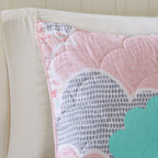 Parure de lit réversible en coton rose « Intelligent Design » pour enfants avec coussins décoratifs