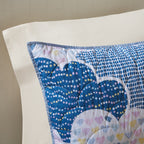 Parure de lit réversible en coton bleu KidsBliss avec coussins décoratifs