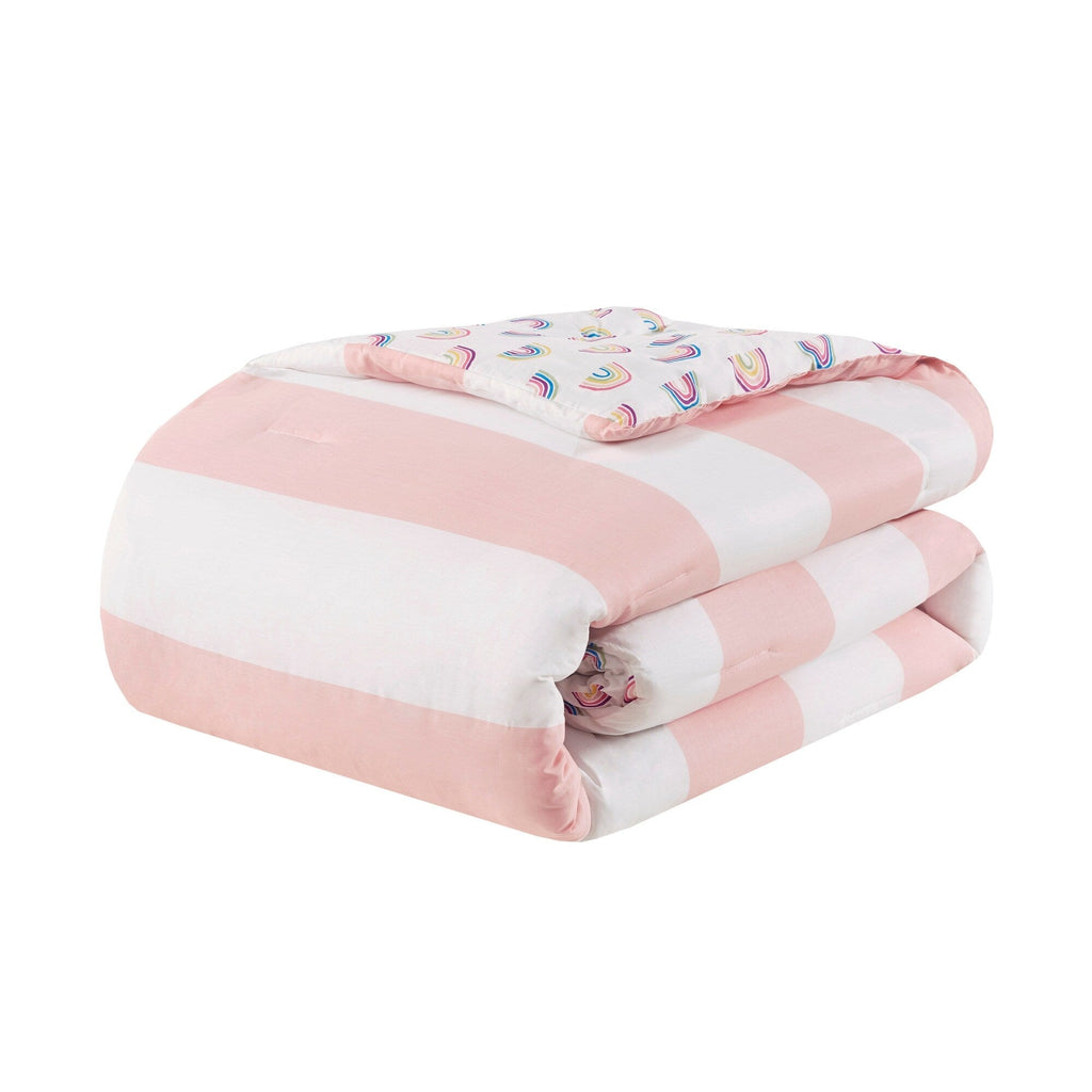 Parure de lit réversible à rayures en coton Dakota pour enfants, design intelligent