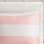 Parure de lit réversible à rayures en coton Dakota pour enfants, design intelligent