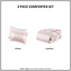 Parure de lit réversible à rayures en coton Dakota pour enfants, design intelligent