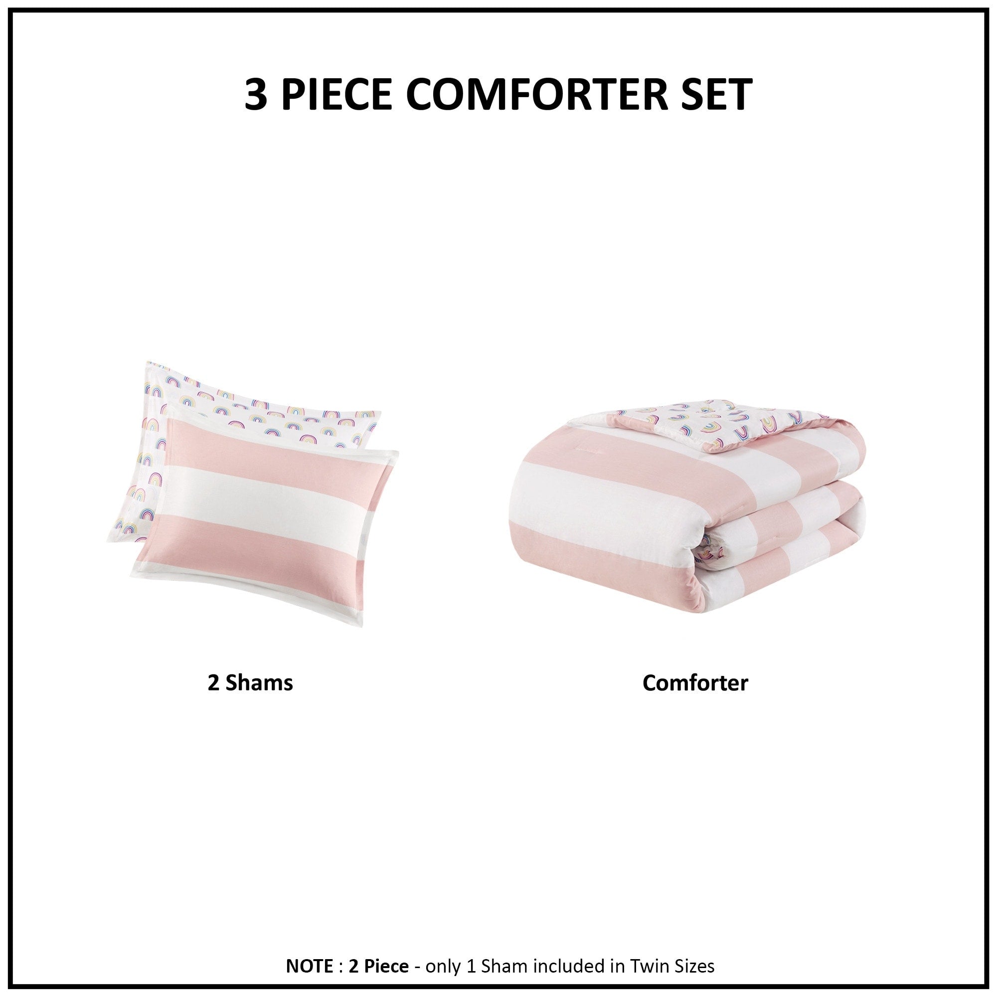 Parure de lit réversible à rayures en coton Dakota pour enfants, design intelligent