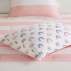 Parure de lit réversible à rayures en coton Dakota pour enfants, design intelligent