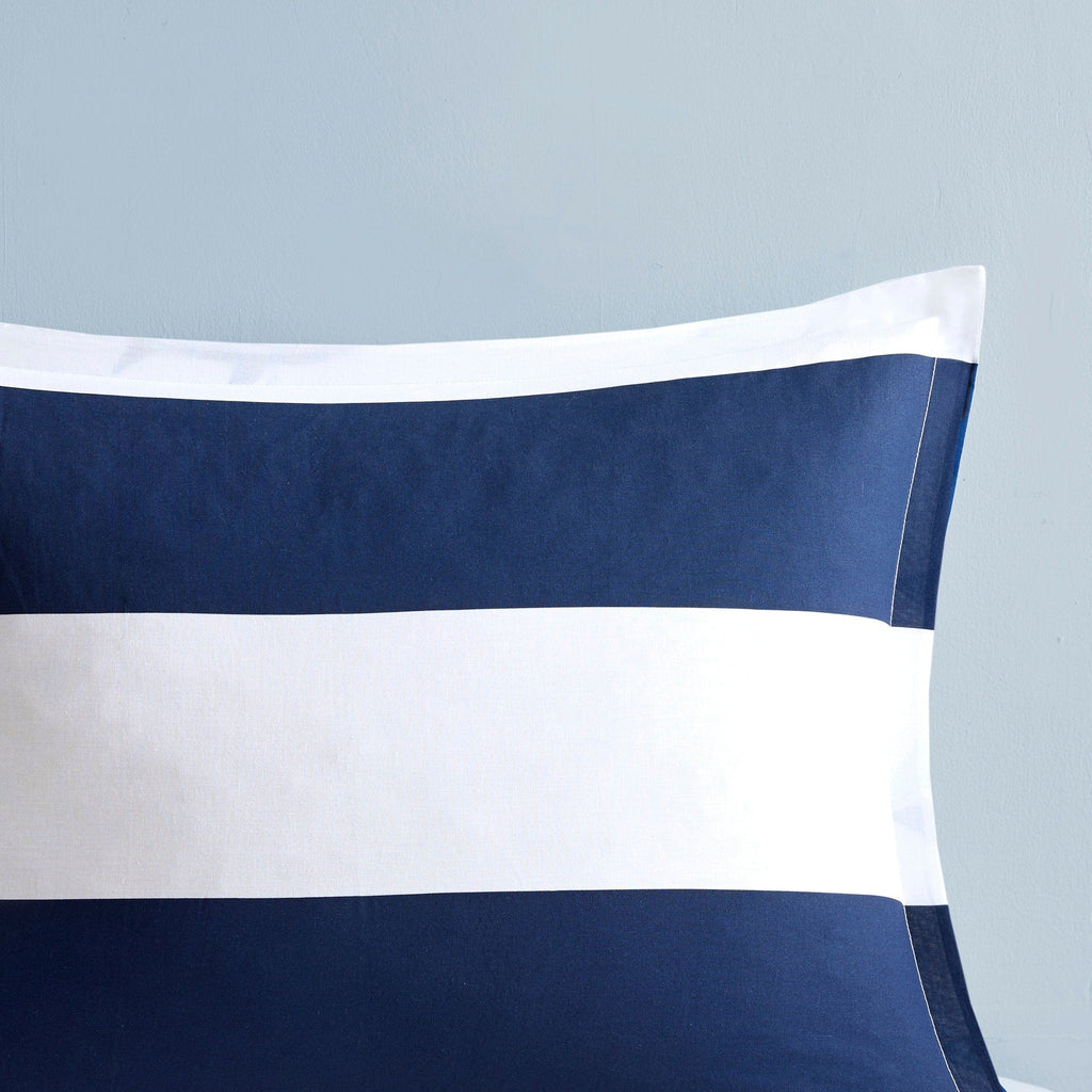 Parure de lit réversible à rayures en coton Dakota pour enfants, design intelligent
