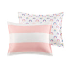Parure de lit réversible à rayures en coton Dakota pour enfants, design intelligent