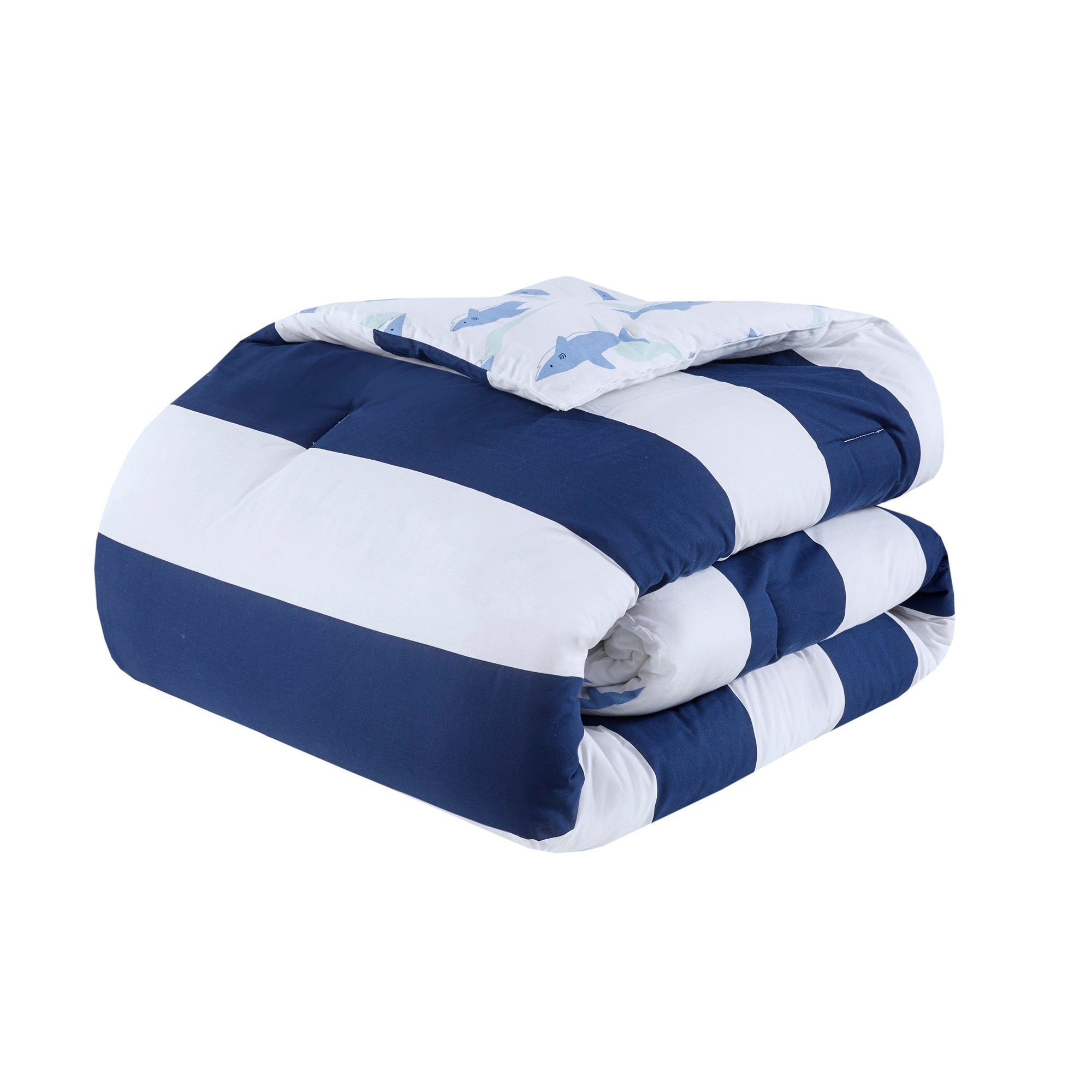 Parure de lit réversible à rayures en coton Dakota pour enfants, design intelligent