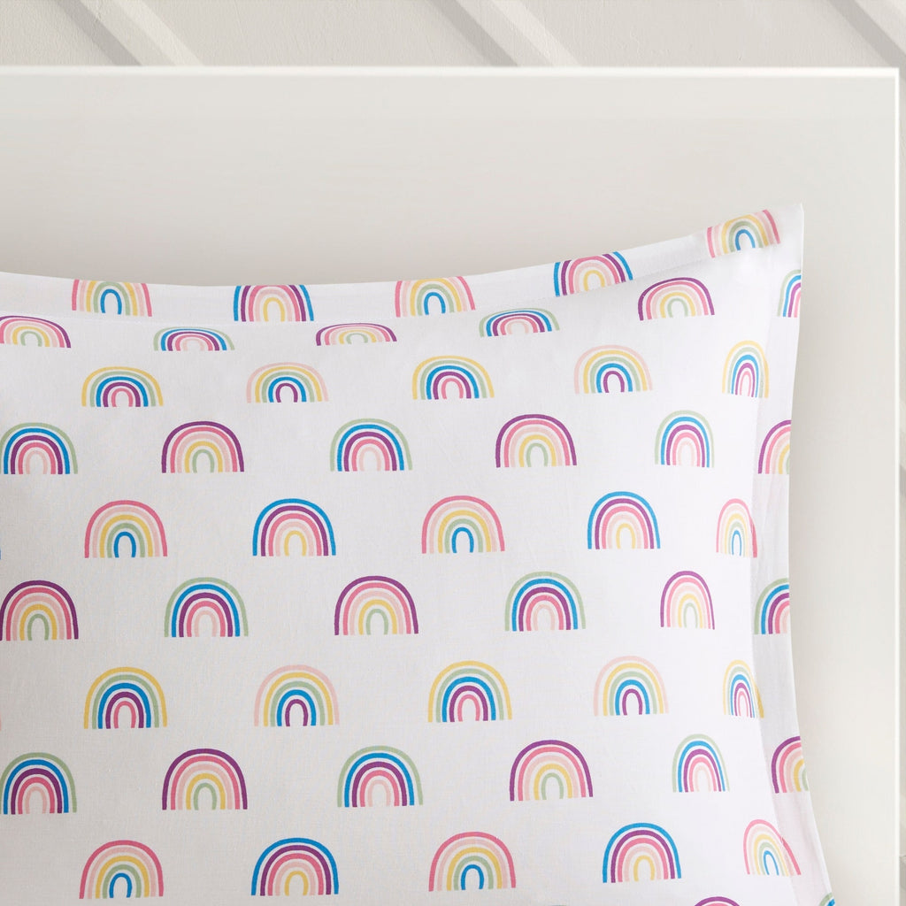 Parure de lit réversible à rayures en coton Dakota pour enfants, design intelligent