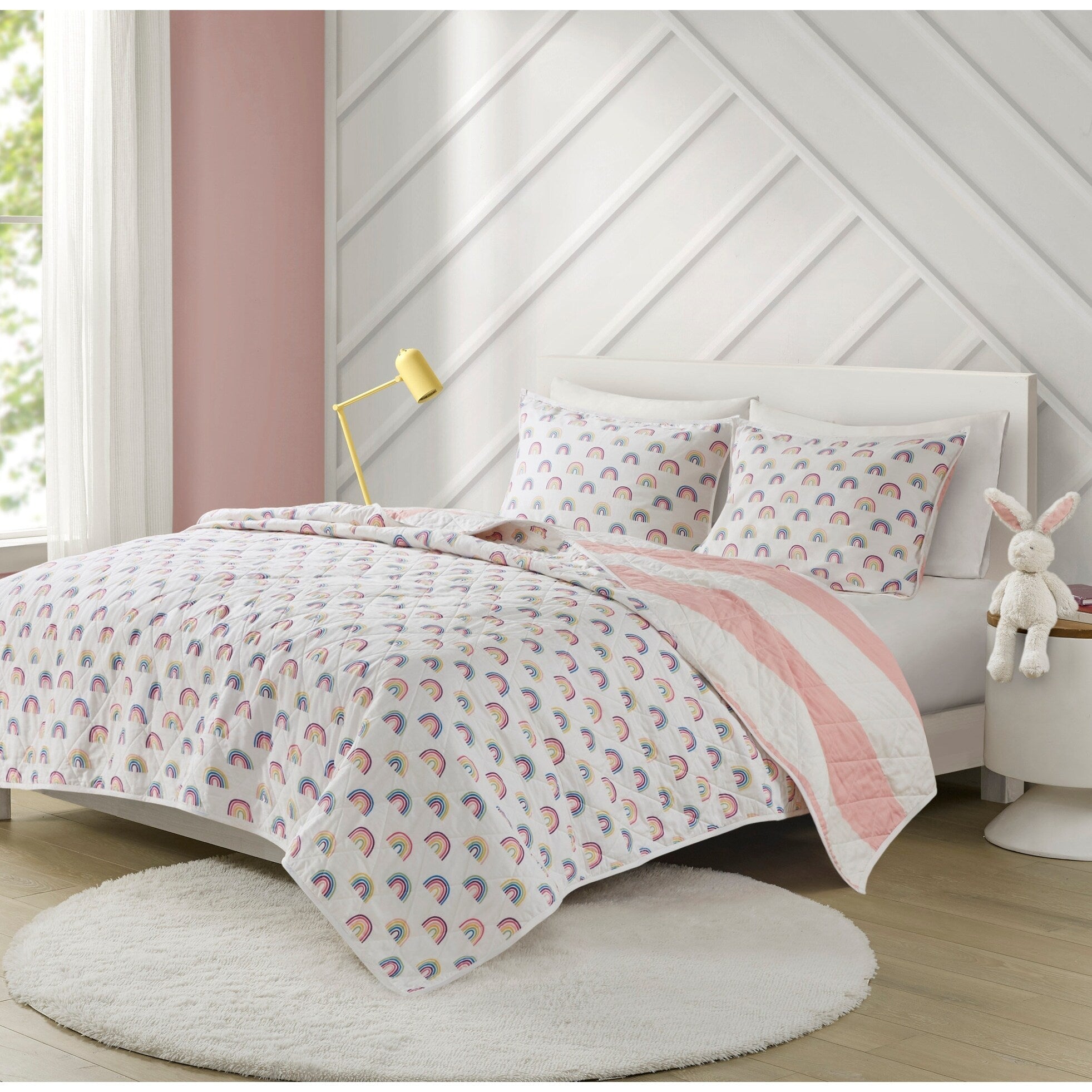 Parure de lit réversible à rayures en coton Dakota Cabana d'Urban Habitat pour enfants