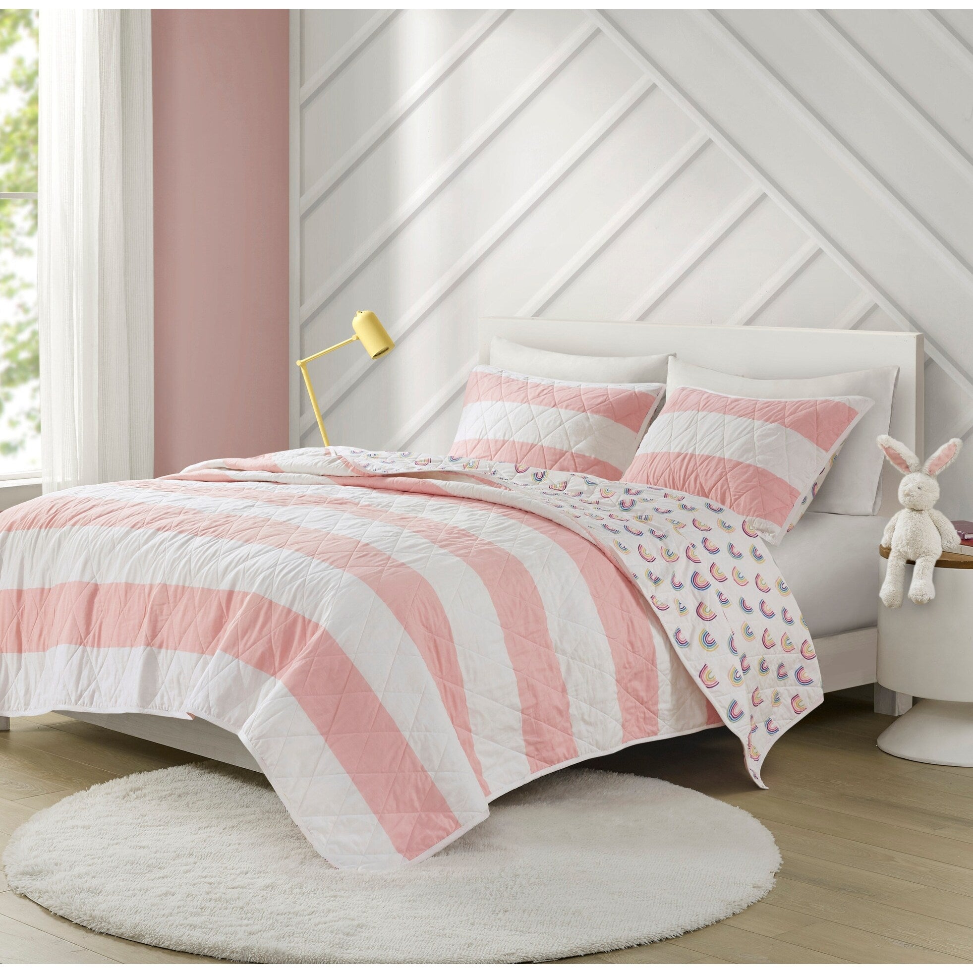 Parure de lit réversible à rayures en coton Dakota Cabana d'Urban Habitat pour enfants