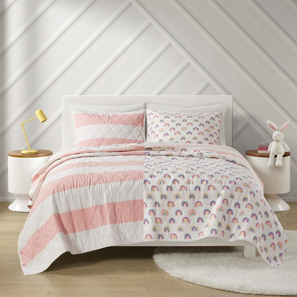 Parure de lit réversible à rayures en coton Dakota Cabana d'Urban Habitat pour enfants