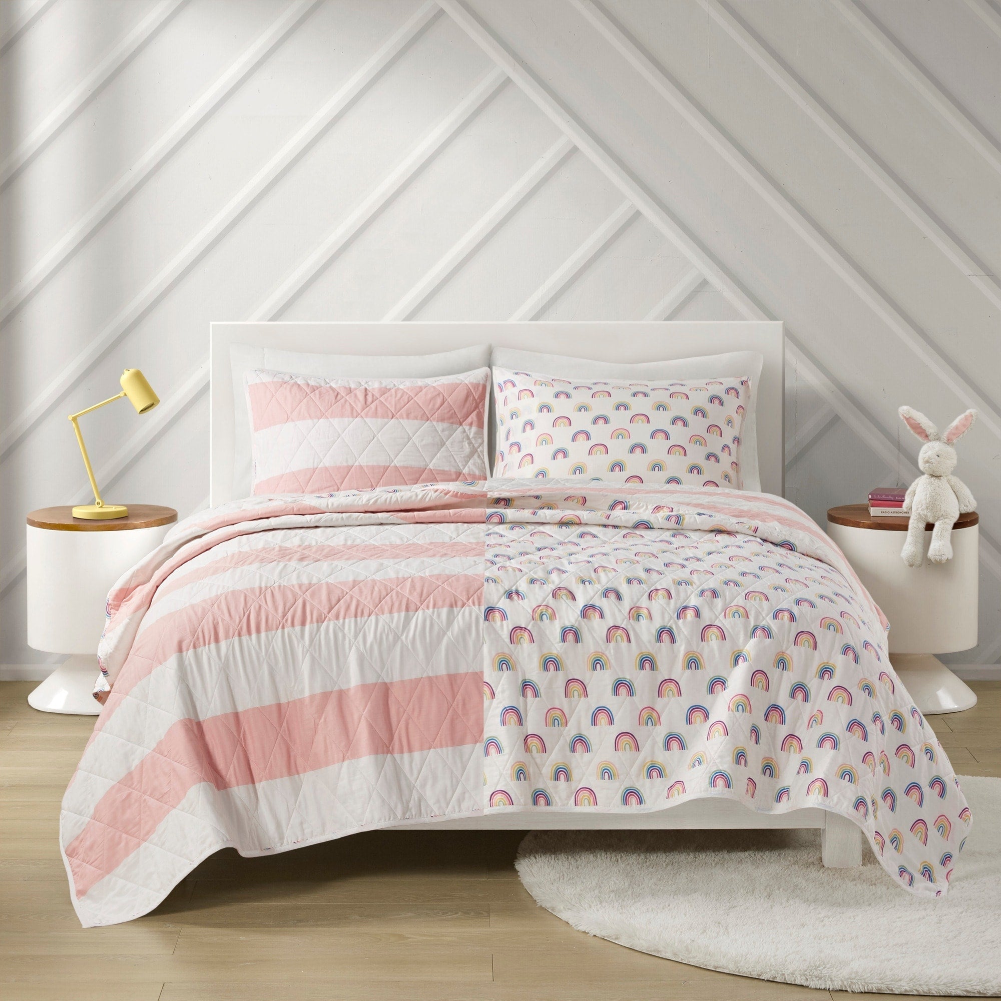 Parure de lit réversible à rayures en coton Dakota Cabana d'Urban Habitat pour enfants