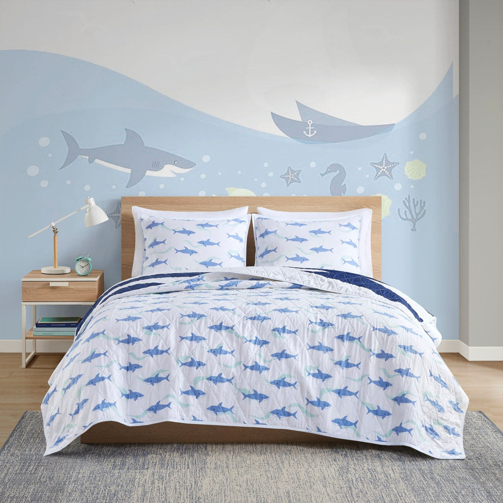 Parure de lit réversible à rayures en coton Dakota Cabana d'Urban Habitat pour enfants