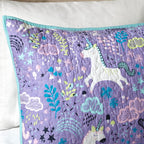 Parure de lit réversible en coton avec coussins décoratifs pour enfants Ella Unicorn