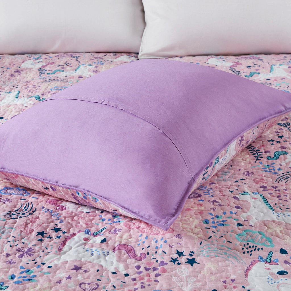 Parure de lit réversible en coton avec coussins décoratifs pour enfants Ella Unicorn