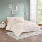 Parure de lit Ensley en coton jacquard à pompons par Intelligent Design Kids