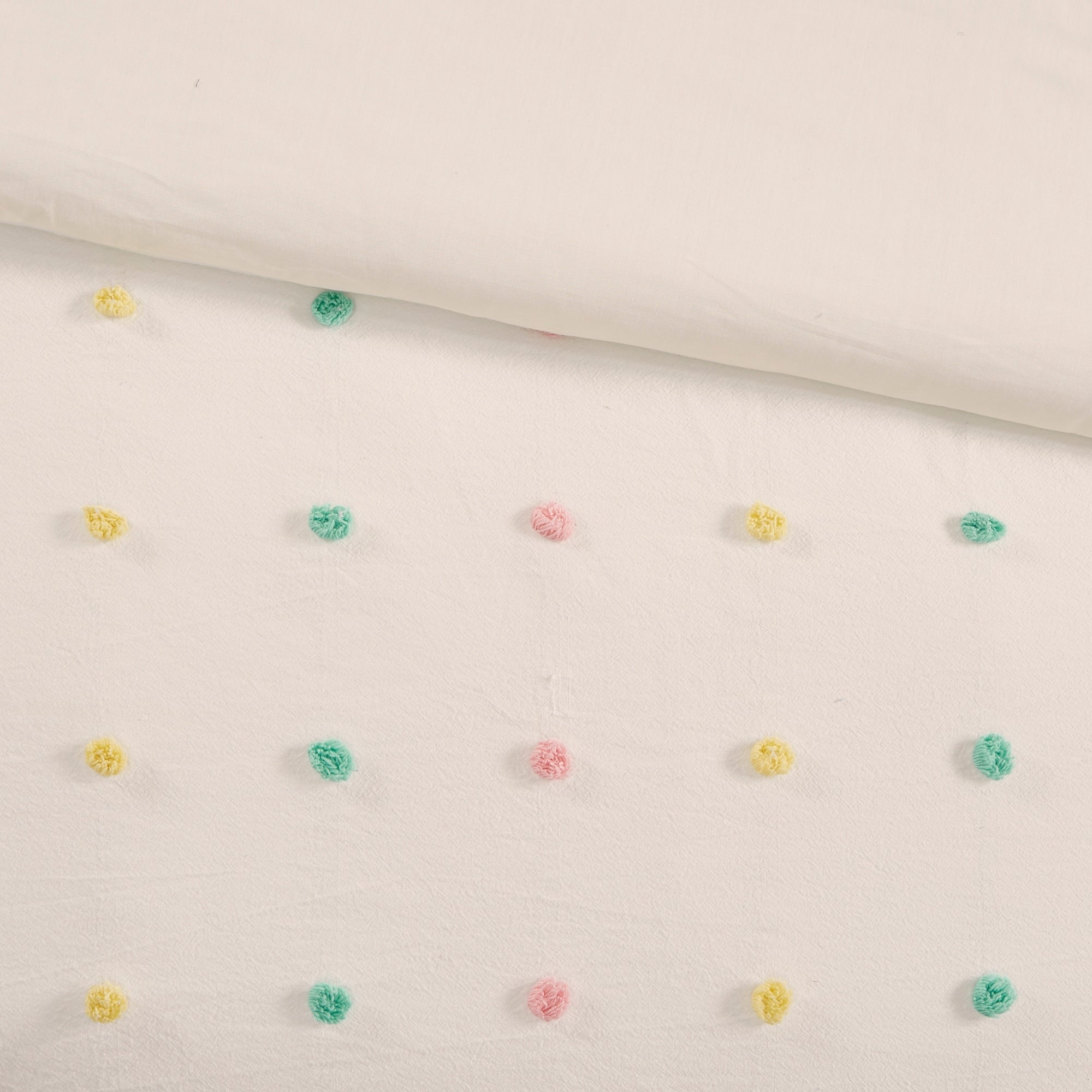 Parure de lit Ensley en coton jacquard à pompons par Intelligent Design Kids