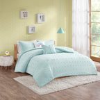 Parure de lit Ensley en coton jacquard à pompons par Intelligent Design Kids
