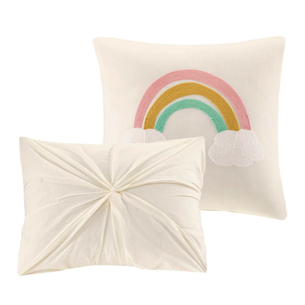 Parure de lit à pompons en coton jacquard et design intelligent pour enfants Ensley