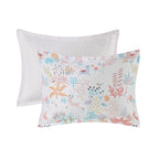 Parure de lit réversible en coton à motif animaux de la forêt, motif Kinsley Blush, design intelligent pour enfants