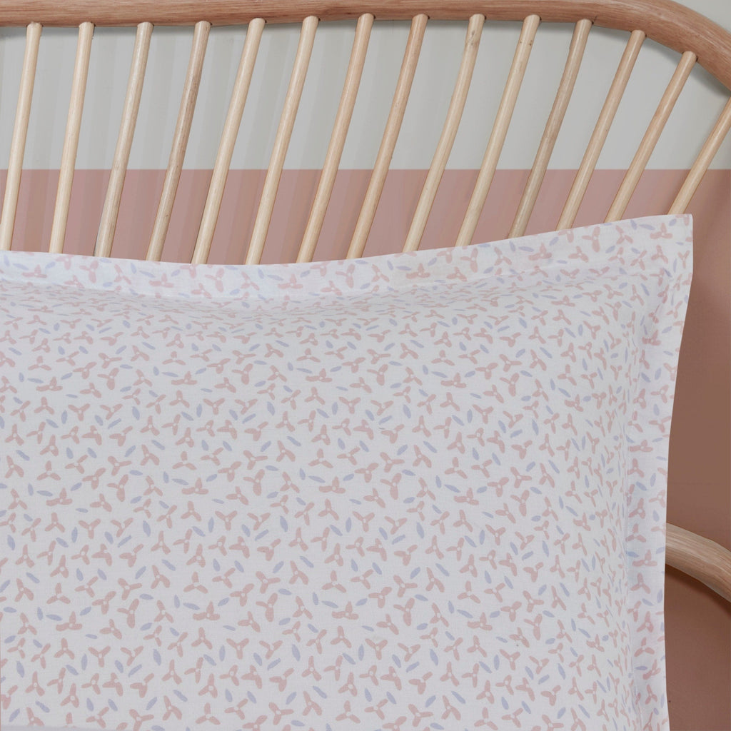 Parure de lit réversible en coton à motif animaux de la forêt, motif Kinsley Blush, design intelligent pour enfants