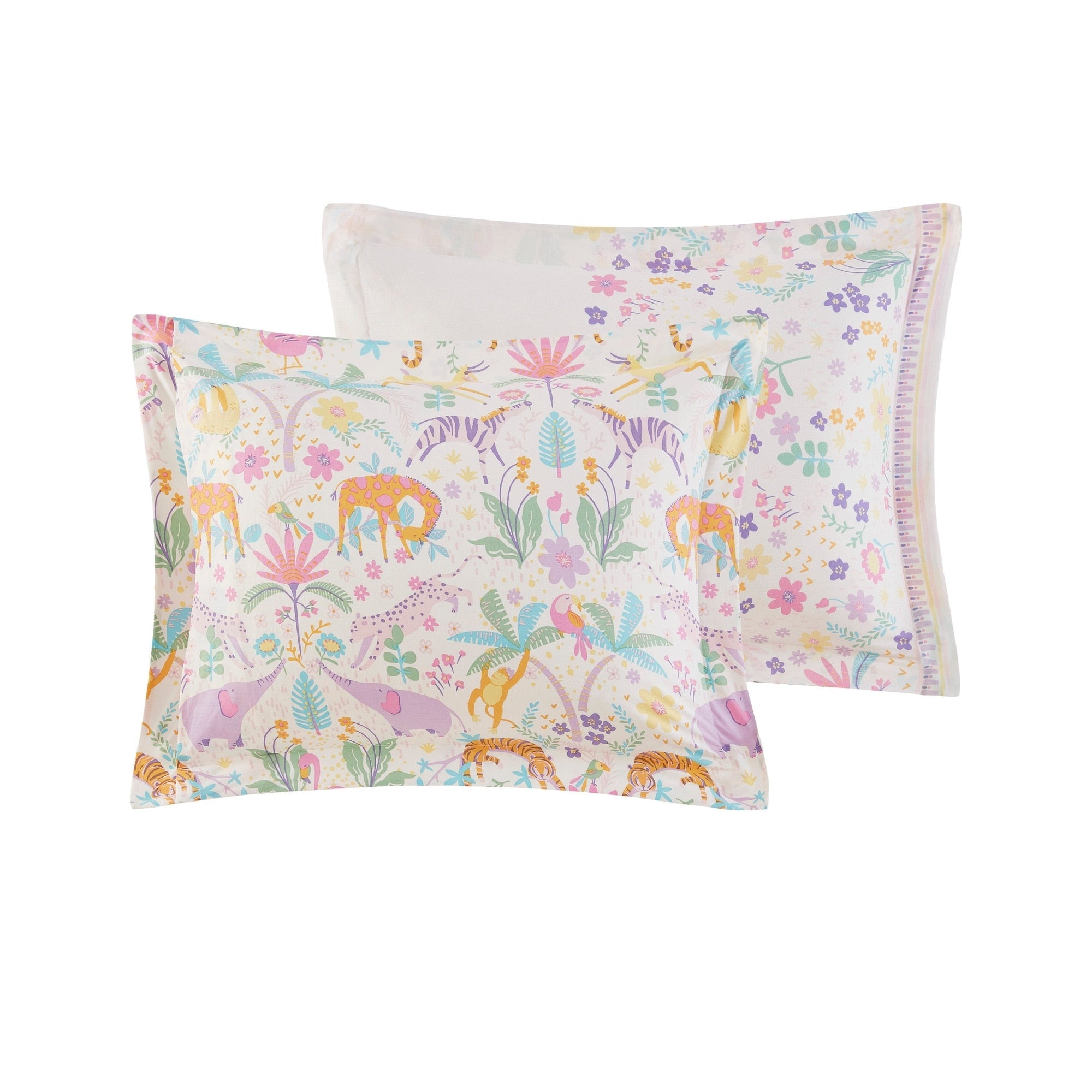 Parure de lit réversible en coton à motif floral Thea pour enfants, design intelligent, avec coussin décoratif