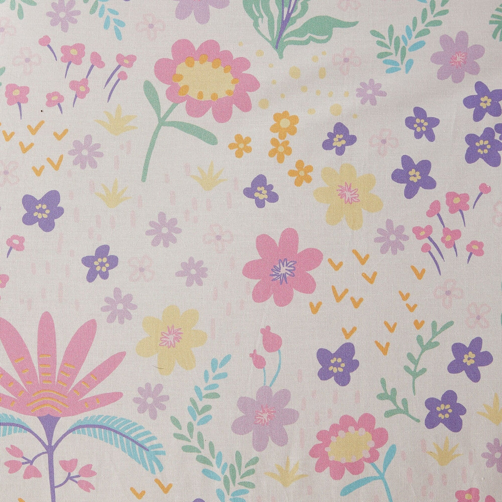 Parure de lit réversible en coton à motif floral Thea pour enfants, design intelligent, avec coussin décoratif