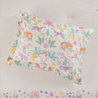 Parure de lit réversible en coton à motif floral Thea pour enfants, design intelligent, avec coussin décoratif