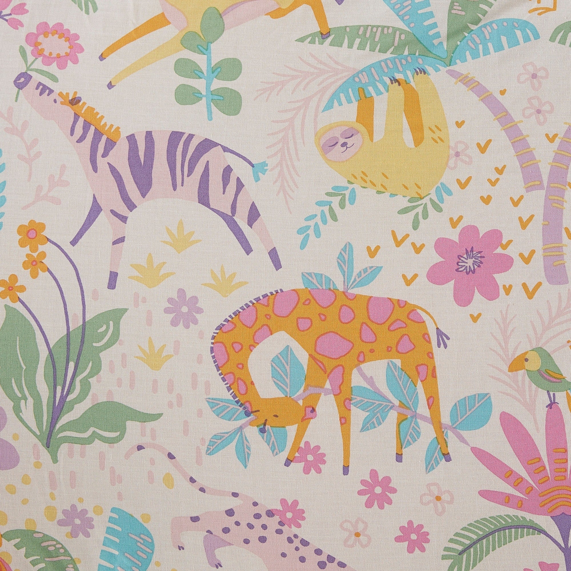 Parure de lit réversible en coton à motif floral Thea pour enfants, design intelligent, avec coussin décoratif