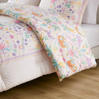Parure de lit réversible en coton à motif floral Thea pour enfants, design intelligent, avec coussin décoratif