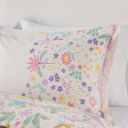 Parure de lit réversible en coton à motif floral Thea pour enfants, design intelligent, avec housse de couette et oreiller décoratif