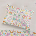Parure de lit réversible en coton à motif floral Thea pour enfants, design intelligent, avec housse de couette et oreiller décoratif