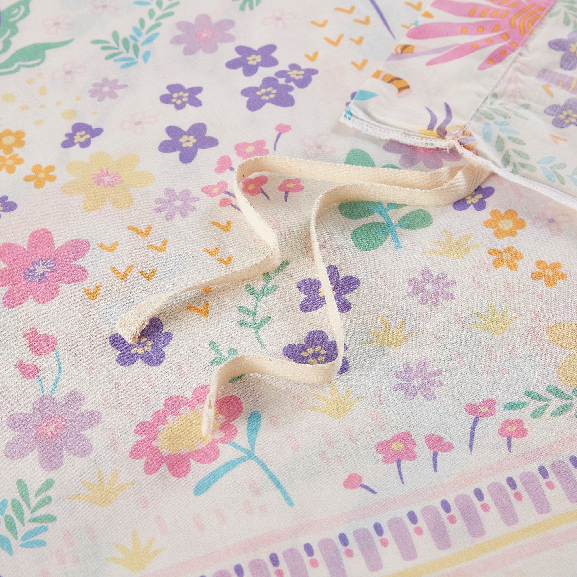 Parure de lit réversible en coton à motif floral Thea pour enfants, design intelligent, avec housse de couette et oreiller décoratif