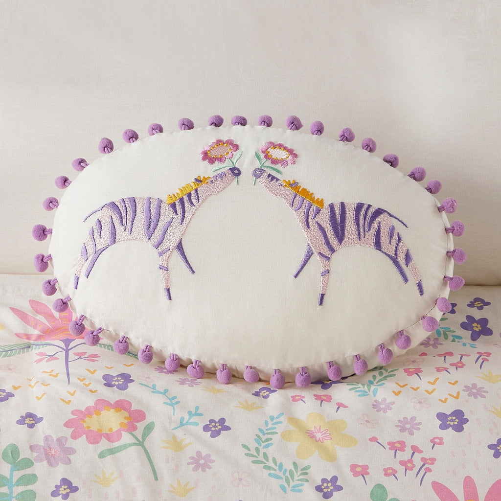 Parure de lit réversible en coton à motif floral Thea pour enfants, design intelligent, avec housse de couette et oreiller décoratif