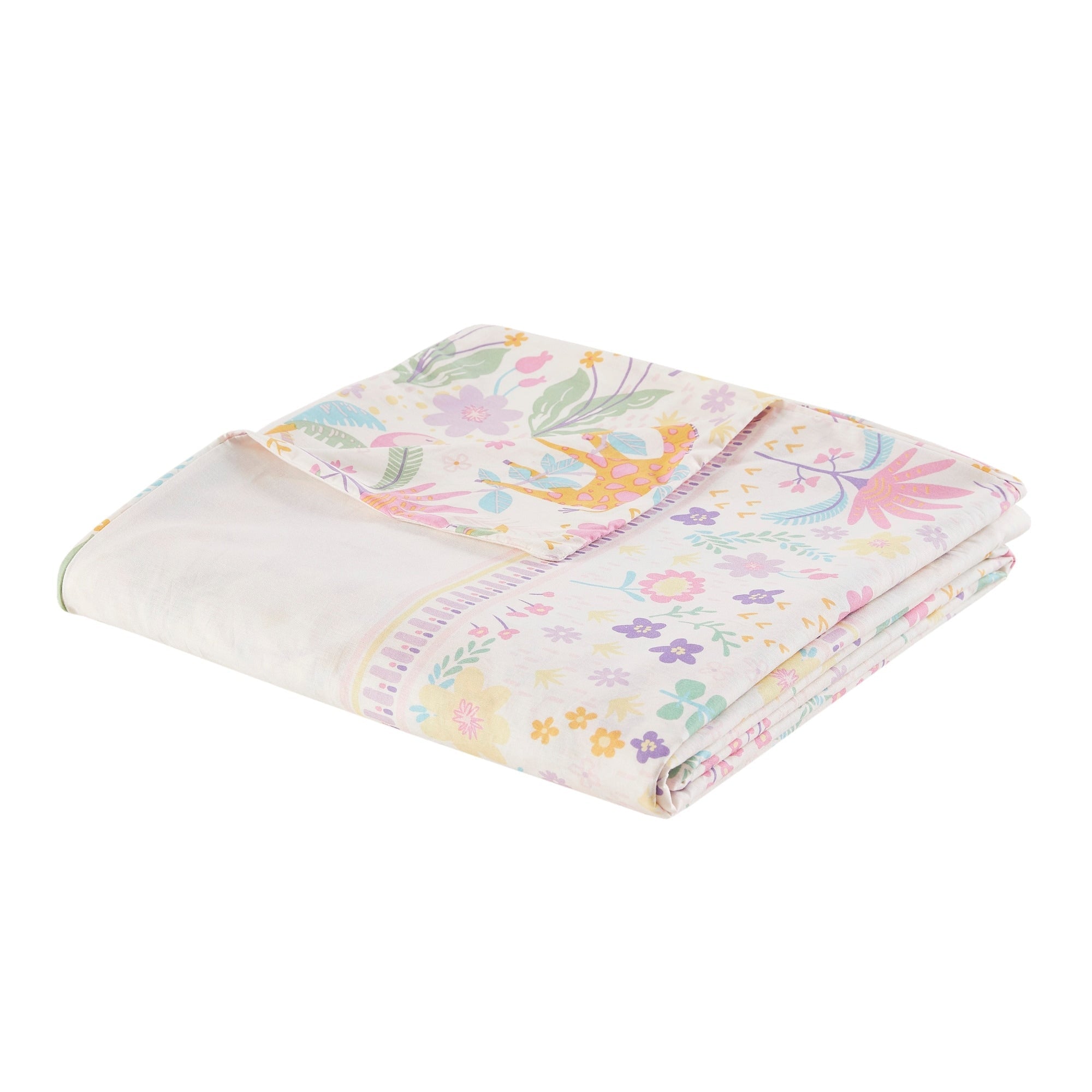 Parure de lit réversible en coton à motif floral Thea pour enfants, design intelligent, avec housse de couette et oreiller décoratif