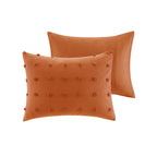 Parure de lit en jacquard de coton et de maïs au design intelligent avec taies d'oreiller et coussins décoratifs