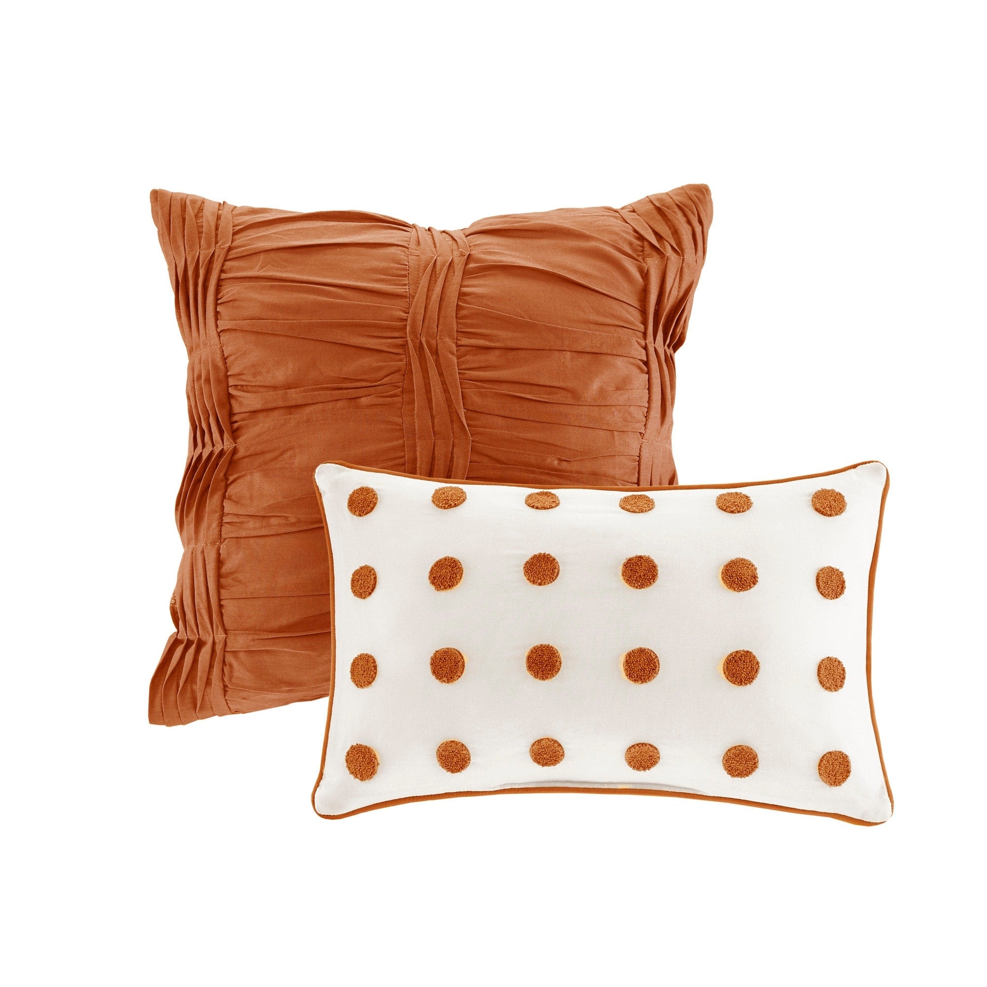 Parure de lit en jacquard de coton et de maïs au design intelligent avec taies d'oreiller et coussins décoratifs