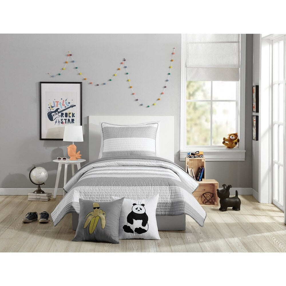 Parure de lit Urban Playground Lavelle gris/blanc