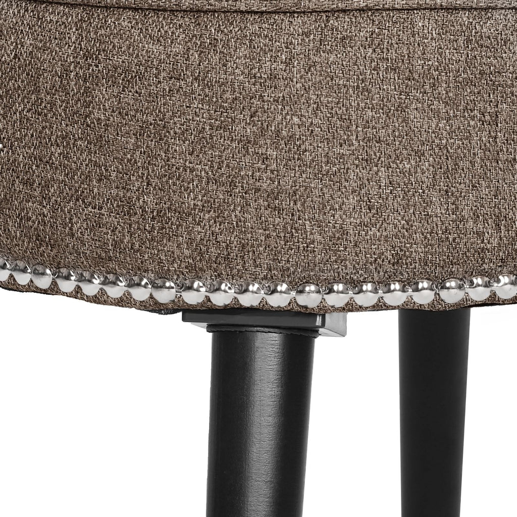 Tabouret de maquillage VEIKOUS avec dossier bas et pieds en bois - 17,3 x 15,7 x 25,1