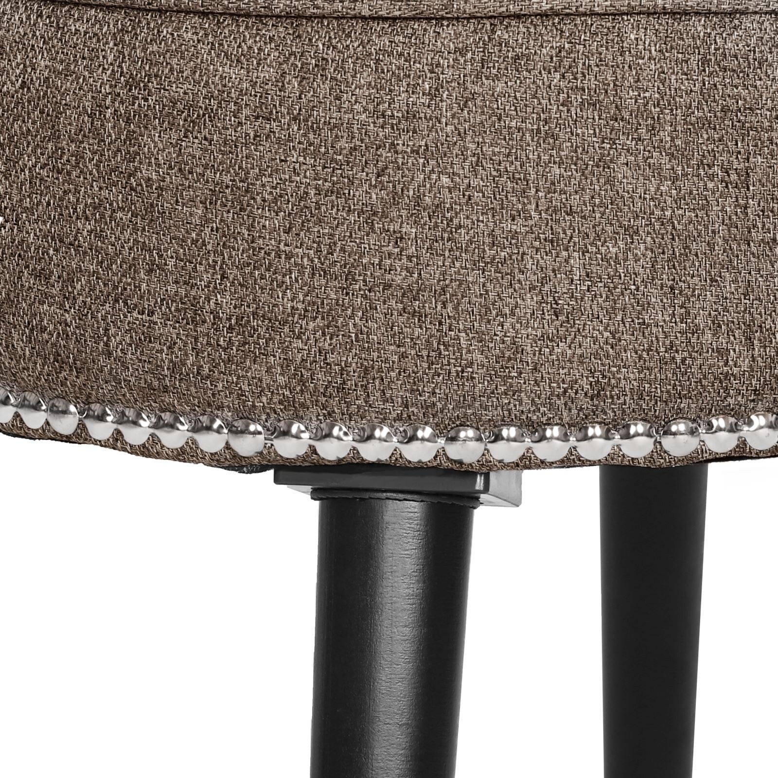 Tabouret de maquillage VEIKOUS avec dossier bas et pieds en bois - 17,3 x 15,7 x 25,1
