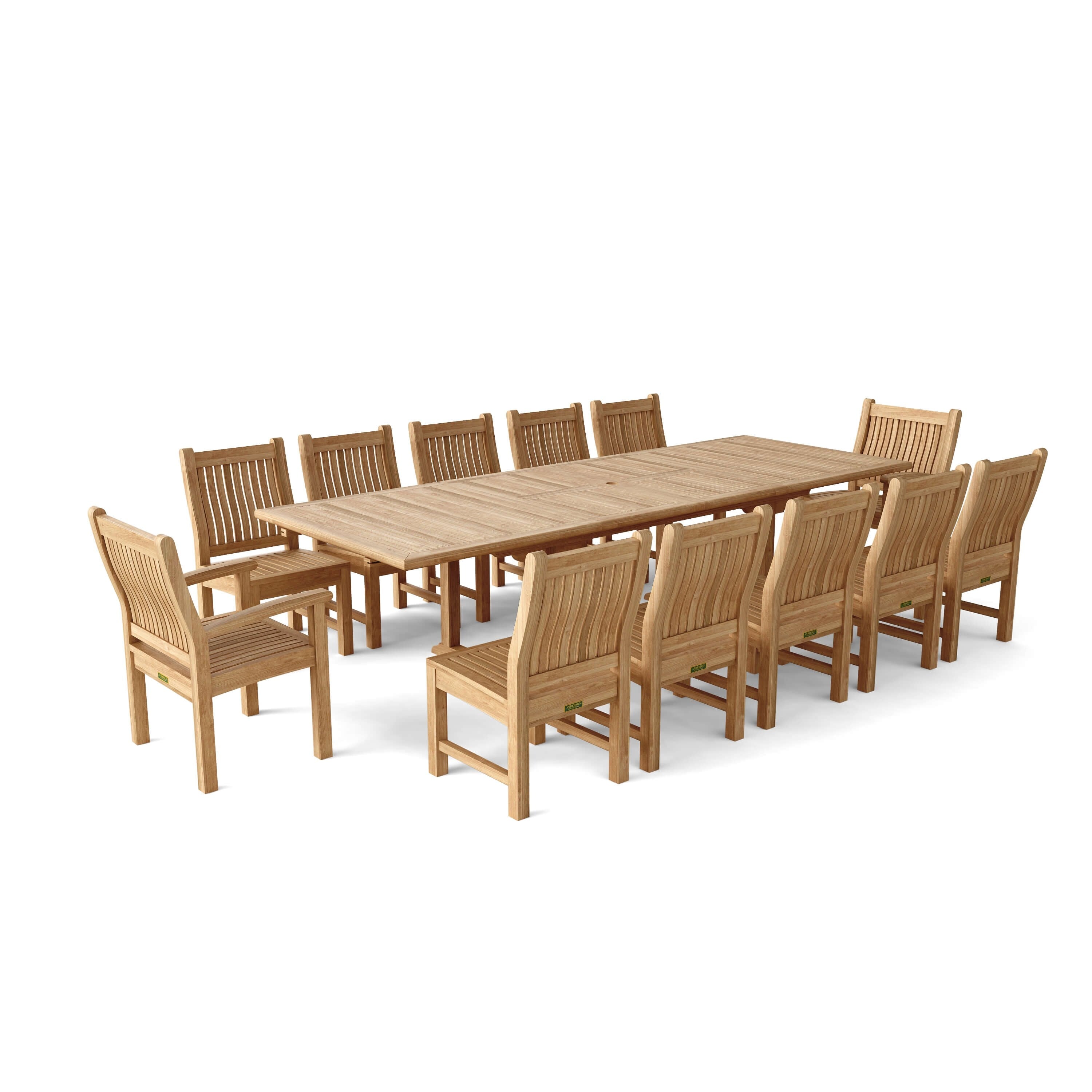 Ensemble de salle à manger rectangulaire Valencia Sahara 13 pièces