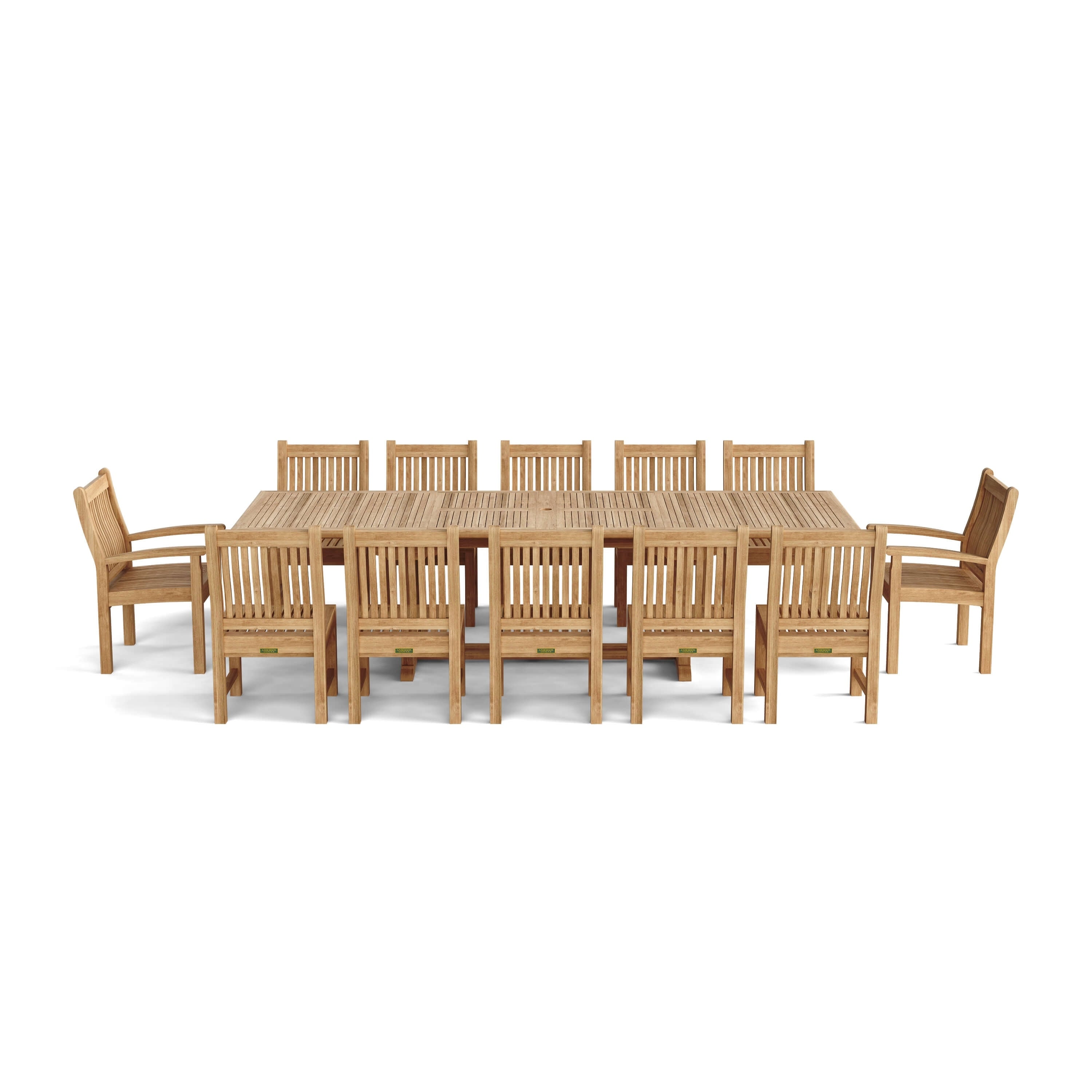Ensemble de salle à manger rectangulaire Valencia Sahara 13 pièces