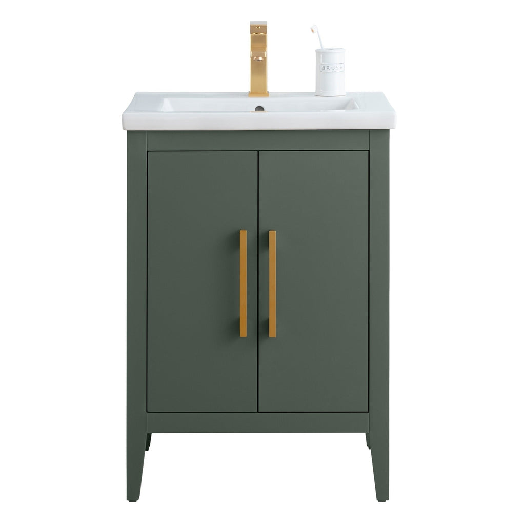 Meuble-lavabo simple Vanity Art 20, 24 ou 30 avec dessus en céramique