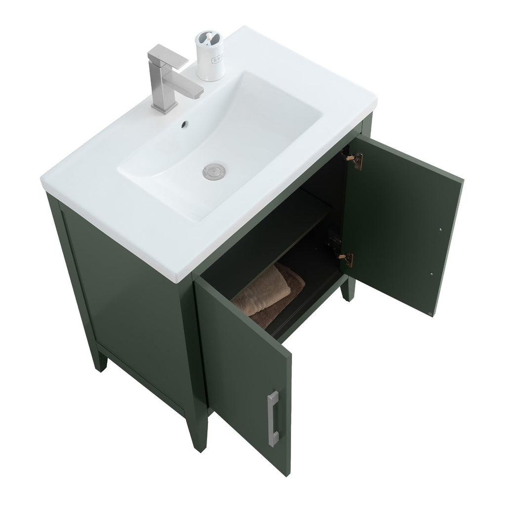 Meuble-lavabo simple Vanity Art 20, 24 ou 30 avec dessus en céramique