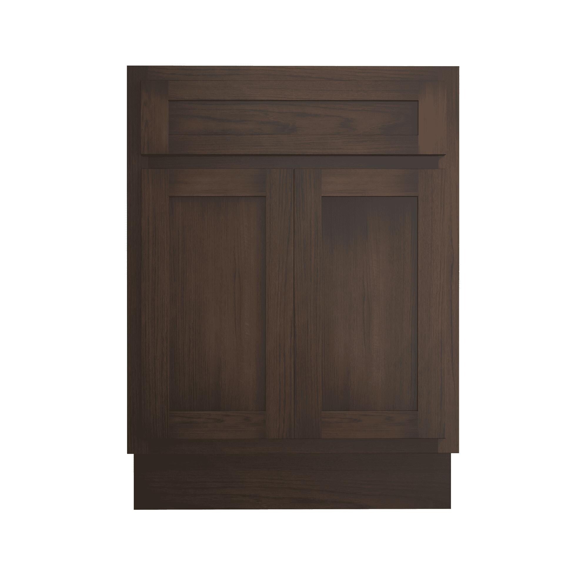 Meuble-lavabo simple en bois massif de 24 pouces de Vanity Art