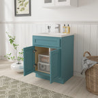 Meuble-lavabo simple en bois massif de 24 pouces de Vanity Art