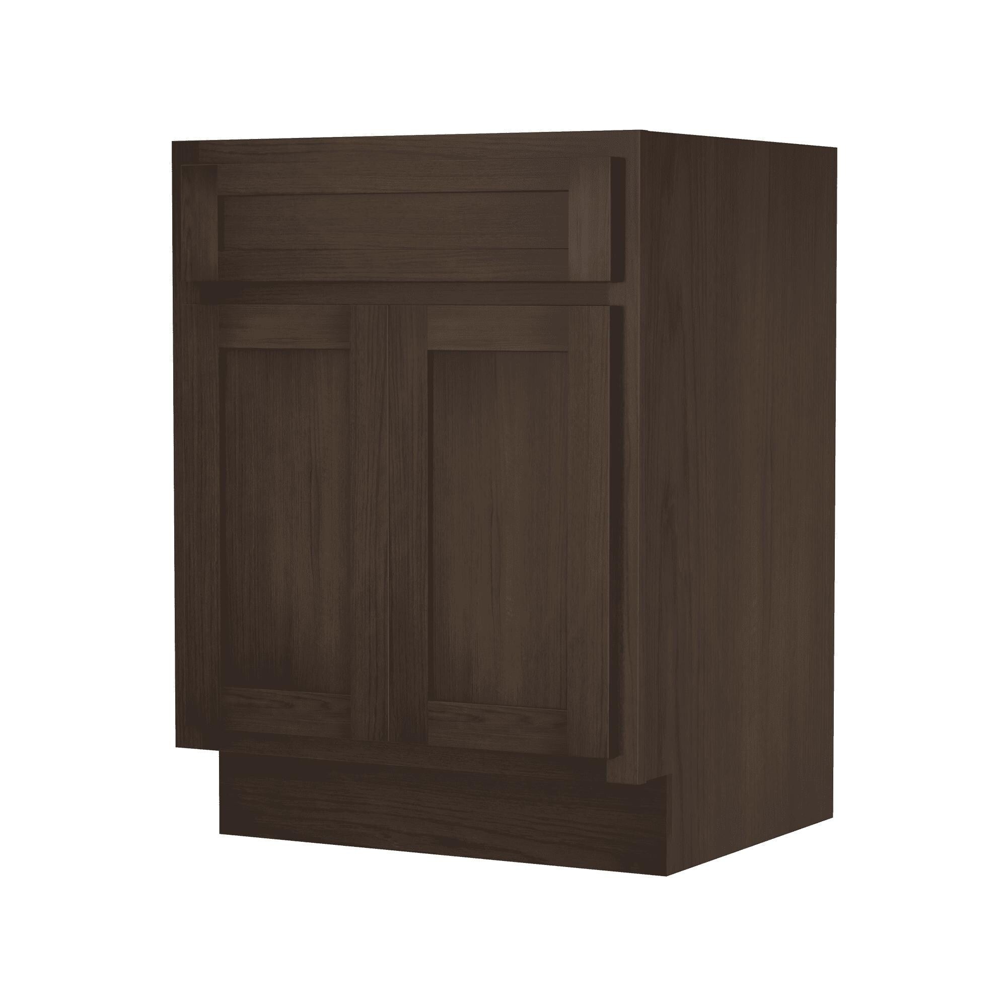 Meuble-lavabo simple en bois massif de 24 pouces de Vanity Art