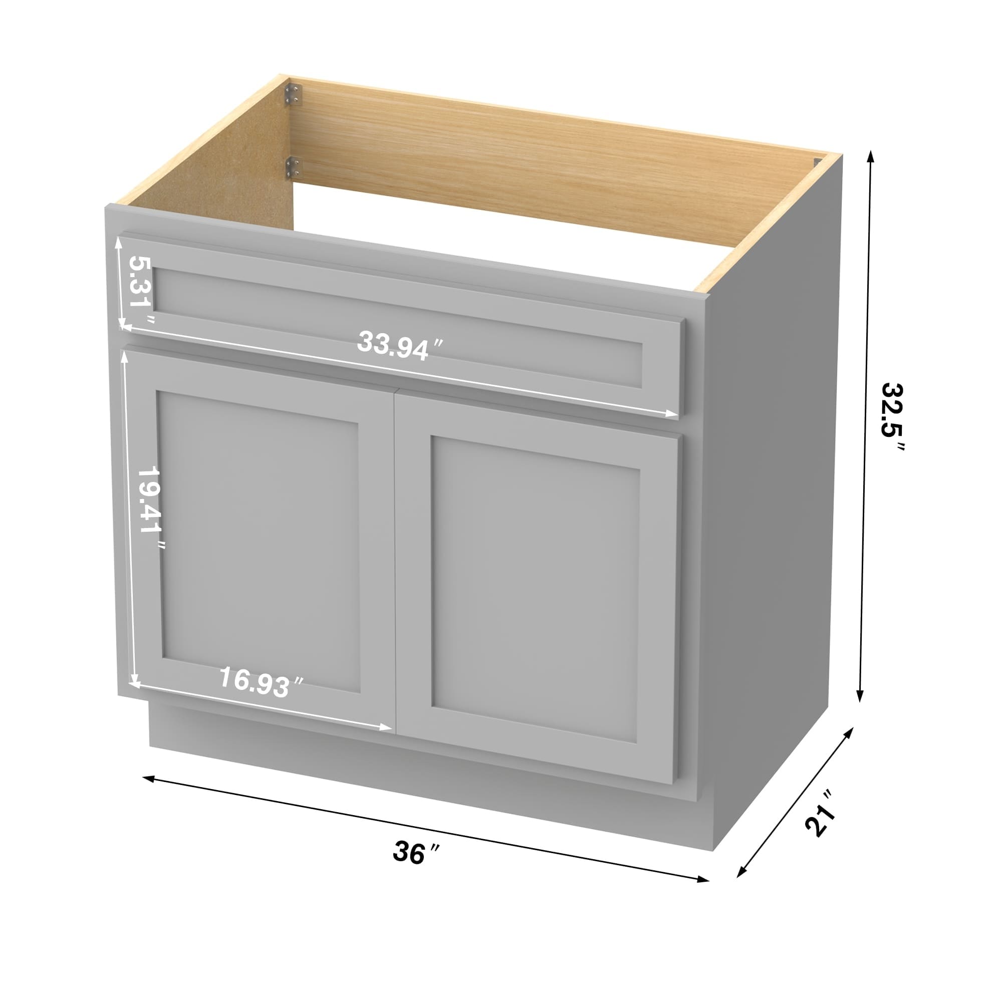 Meuble-lavabo simple de 36 pouces Vanity Art